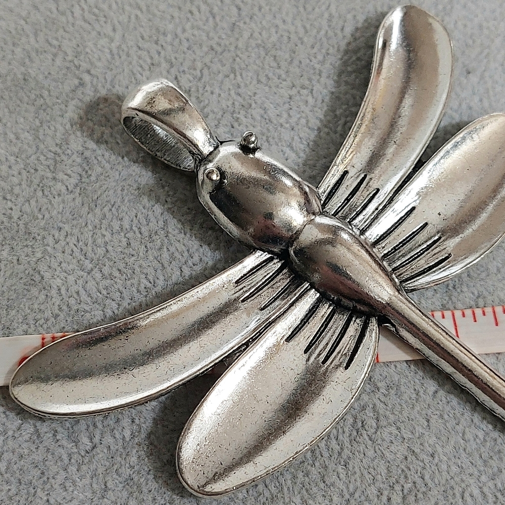 Dragonfly Silver Pendant Big Sized - Picture 6 of 6